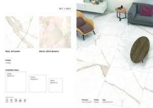 Carreaux de sol et de mur en porcelaine brillante 1200x1200 Finition haute brillance pour les maisons modernes - Product Image 2