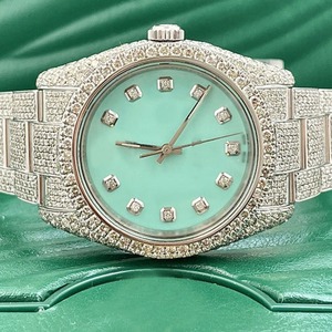 Venta caliente White Iced Out Moissanite Diamond Watch Movimiento automático Hip Hop estilo reloj Ocasiones especiales disponibles para la venta - Product Image 1