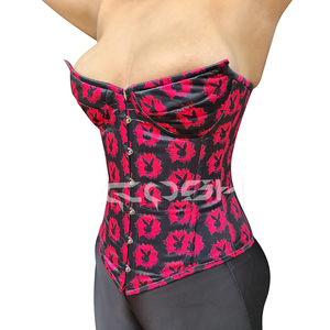 Corset haut pour femme, mode Y2K, imprimé lapin sublimé, personnalisé en gros, sexy, satin, body shaper, à lacets - Product Image 3