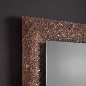 Miroir de vanité 90x62 avec éclairage LED intégré et cadre en verre fusionné bronze - Product Image 4