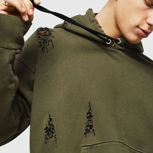 2025 nouveaux sweats à capuche pour hommes en détresse 100% coton avec plusieurs couleurs et sweats à capuche vintage lavés à l'acide pour sweats à capuche pour hommes - Product Image 3