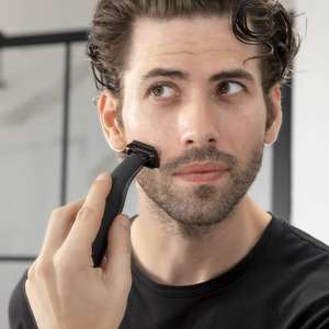 Afeitadora Rotatoria de 40 Minutos de Duración, Cuchillas Dobles Recubiertas de Acero Inoxidable, Cabezal 3D, Resistente al Agua IPX7, Batería de Litio Reemplazable para Uso en Autocaravanas - Product Image 4