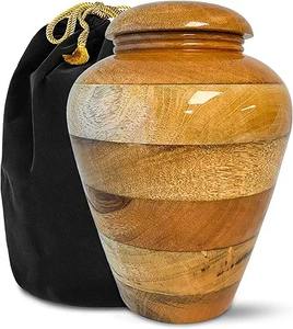 Large Personalized Wooden Urn <b>for</b> Human Ashes Customized Adult Cremation <b>Box</b> Premium <b>Pet</b> Casket and Urn from India - Product Image 2