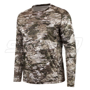 Camiseta de manga larga de camuflaje personalizada OEM de punto ligero de secado rápido nuevo diseño hecho de poliéster/algodón - Product Image 2