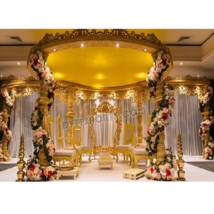 Mandap de Fibra con Aspecto de Madera para Bodas al por Mayor, Mandap de Fibra con Aspecto de Madera para Bodas Gujarati en el Reino Unido, Decoración de Bodas Indias, Mandap de Fibra en Canadá - Product Image 1