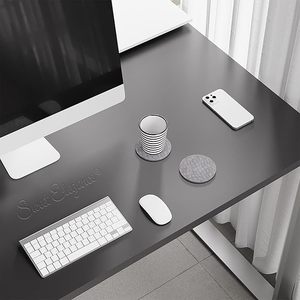 Handcrafted Leather Grey Colour <b>Table</b> <b>Coaster</b> for Dining <b>Table</b> Wedding Christmas Decoration Family Gathering Parties - Product Image 3