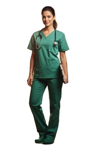 Conjuntos de uniformes médicos de enfermería supersuaves para mujer, uniformes de Hospital, cuello en V, manga corta, conjuntos médicos de enfermera para mujer - Product Image 4