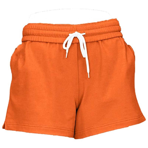 Pantalones cortos de chándal de color sólido para mujer, pantalones cortos deportivos de pierna ancha de cintura alta, pantalones cortos holgados con bolsillos - Product Image 5