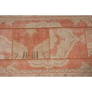 Petit tapis turc de 2,7 x 4,9 pieds, tapis oriental vintage en laine orange beige - Product Image 5