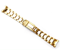 Bracelet en acier inoxydable 17mm 20mm avec boucle pliante en métal incurvée Accessoires de bracelet de plongée pour bracelet de montre Daytona avec logo