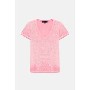 Camiseta básica de lino con cuello en V - Product Image 6
