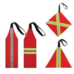 Drapeaux de sécurité réfléchissants rouges <span class=keywords><strong>pour</strong></span> kayaks, canoës, remorques, camions, panneaux de signalisation de chargement, accessoires de câblage <span class=keywords><strong>pour</strong></span> vélos de chasse, drapeaux portables <span class=keywords><strong>pour</strong></span> la queue de bateau - Product Image 1