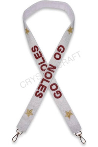 Sangle de sac à main en perles personnalisées Star Go Rebs Sangles de sac en perles de rocaille en or blanc Accessoires à la mode pour sacs - Product Image 3