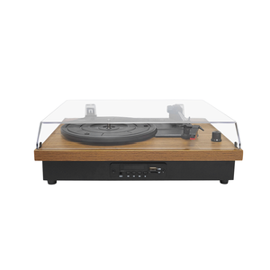 Tourne-disque mécanique en bois et vinyle, entièrement automatique - Product Image 2