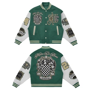 Vestes pour hommes personnalisées 100% laine chenille broderie confortable coton hiver utilisation Baseball uniformes couleurs personnalisées Style Letterman - Product Image 1