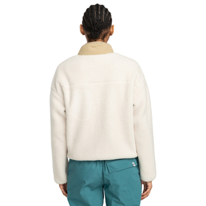 Wholesale Custom Women's Color Blocked Fleece <b>Jacket</b> With Stand Collar And Zipper Closure Winter Warm Coat - Product Image 2