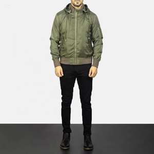 แจ็คเก็ตวาร์ซิตี้ผู้ชายแบบซิป คอตั้ง แจ็คเก็ตผู้ชาย แจ็คเก็ตกันลม เสื้อโค้ท แจ็คเก็ตบอมเบอร์สำหรับผู้ชาย - Product Image 2