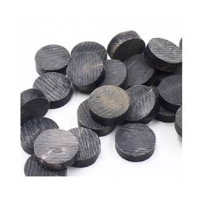 Botones de Cuerno de Vaca Ecológicos y Económicos, Hechos a Mano, Planos, Naturales, Negros, Accesorios de Moda para Ropa, con Orificio de Cierre, Último Modelo - Product Image 3