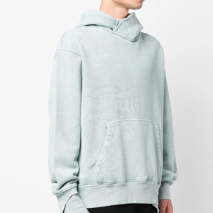Sudadera con Capucha para Hombre, Lavado Ácido, Directo de Fábrica 2025, Logotipo Personalizado, Algodón/Poliéster Sólido, Transpirable para Invierno, Tinte Liso - Product Image 3