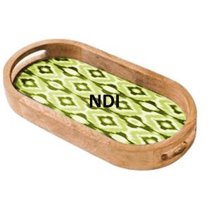 Bandeja para servir con acabado de nogal, bandeja para servir de madera para desayuno, forma cuadrada, aperitivos, bandeja para servir de madera dulce - Product Image 2