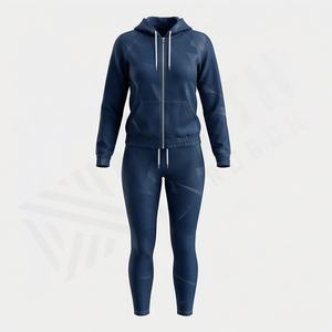 Conjunto Deportivo de Dos Piezas para Mujer, Suave y Cálido, Chaqueta con Cremallera, Pantalones Largos con Cintura Elástica, Ropa Deportiva Premium al por Mayor - Product Image 1