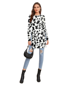 La última camiseta India exclusiva de Boutique de moda, camisetas cortas formales cómodas de punto para mujer, India - Product Image 2