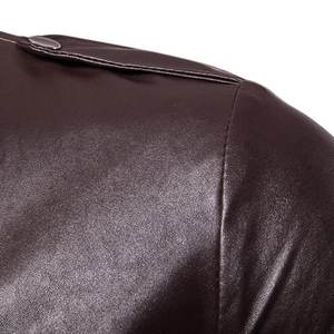 Blouson bombardier personnalisé Blouson en cuir pour homme Vente en gros OEM Blouson racer en cuir pour homme - Product Image 4