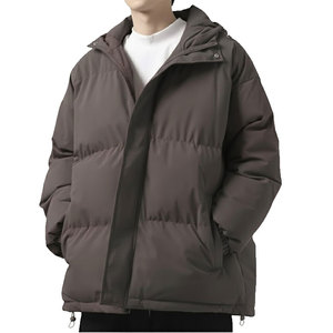 Warm Puffer Jacket Medium Length Soft Padding Trendy Winter Street Outfit - Product Image 5