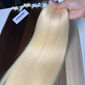 Extensiones a granel de 100g más vendidas, cabello vietnamita virgen fuerte sin enredos, súper doble dibujado, 55 cm, colores oscuros rectos naturales - Product Image 1