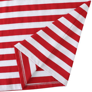 Camisa a rayas rojas y blancas para hombre, camiseta básica informal de manga corta de algodón, camiseta para adultos de Halloween, ropa diaria de moda de verano - Product Image 5