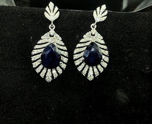 2024 nouveau 18K or blanc ensemble véritable diamant naturel rubis boucles d'oreilles pierres précieuses boucle d'oreille Collection pour les femmes - Product Image 3