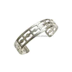 Handmade Brass Metal <b>Gold</b> Color Fashion Cuff Bracelets Cutout <b>Bangle</b> Jewelry Accessories Fashionable Silver Copper for Gifts - Product Image 6