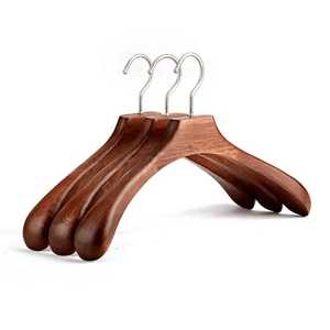 High Quality Custom Eco-Friendly <b>Wooden</b> <b>Hanger</b> New Style with Clips for Pants & <b>Clothes</b> Natural Color Low Price - Product Image 6