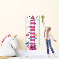 Tableau de croissance effaçable à sec pour enfants Modèle-12 Tableau blanc durable Matériel d'électricité statique tenant une surface en verre Aimant métallique
