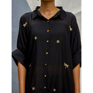 Camisa Casual Holgada de Color Sólido Rasa - Product Image 4