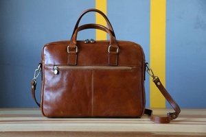 Bolso de viaje para ordenador portátil de moda para hombre con logotipo personalizado Popular, Funda de cuero de negocios de alta calidad, maletín, bolso de mano para hombre, 2017 - Product Image 4