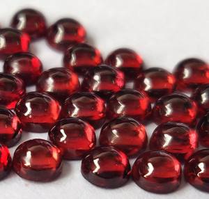 โกเมนสีแดงธรรมชาติทรงกลม6มม. พลอยโกเมนหลังแบน-พลอยโกเมนหลวมคุณภาพสูง - Product Image 5
