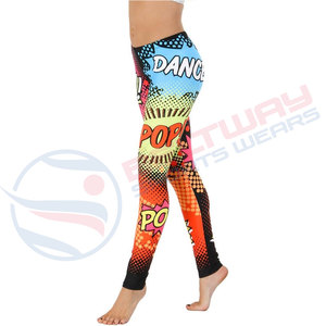 Leggings de gymnastique sublimés sur mesure pour femmes nouveau design de leggings de fitness avec logo à la taille pour l'approvisionnement en gros de yoga - Product Image 6