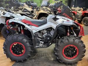รถเอทีวี Maverickk X3 Turbo R 2025 สีแดง กันชนหน้าสีเงิน ตัวถังสีดำ ยางสีดำ พลาสติก ผลิตในอเมริกา ขายดี - Product Image 2