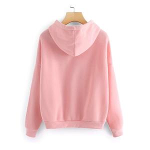 Sweat à capuche décontracté pour femme SNKSDGM, 100% coton, doublure polaire, manches longues, imprimé cœur, cordon de serrage, doux et confortable, ODM - Product Image 4