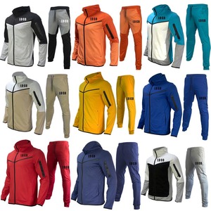Conjunto de chándal de dos piezas cálido de invierno Conjunto de chándal clásico con puños acanalados Tech Fleece Chándal transpirable Chándal - Product Image 4