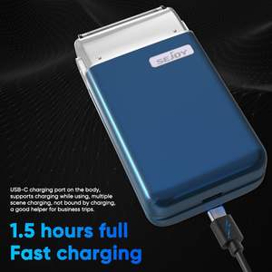 Rasoir électrique portable pour hommes, double lame dentelée, tête magnétique, bande lumineuse LED, étanche IPX7 pour le corps - Product Image 5