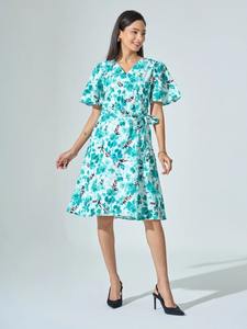 Vestido de algodón con estampado Floral de bloque de mano indio, nueva moda, ropa informal de verano para boda, regalo ecológico tejido a mano - Product Image 4