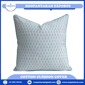 Newest Trending Easter Pillow <b>Covers</b> 100% Cotton Fabric Hand Block Printing Piping <b>Cushion</b> <b>Cover</b> Hand Printed Pillow Case - Product Image 2