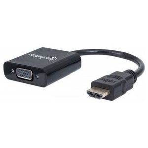 Convertidor de Video HDMI a VGA Negro con Micro-USB 151436 Divisores y Convertidores - Product Image 1