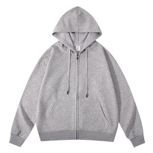 High Quality Wholesale Designer Manufacturers Bulk Printed Logo Premium Gsm Men Vintage Oversized <b>Zip</b> up Hoodies Sweatshirts - Product Image 3