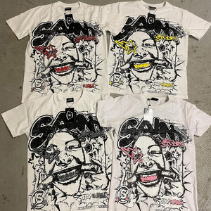 T-shirt décontracté surdimensionné pour homme, 100% coton, jersey 220g, respirant, écologique, séchage rapide, col rond, manches courtes, personnalisé - Product Image 1