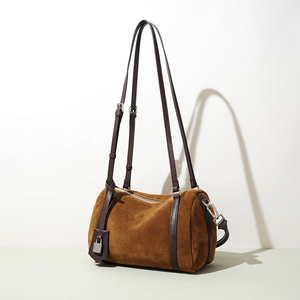 2026 nuevo invierno Vintage cuero de vaca gamuza bolso mujer cuero esmerilado personalizado Retro gran capacidad hombro bandolera - Product Image 4