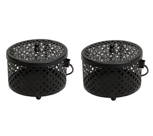 Vintage <b>Incense</b> <b>Burner</b> Rack Metal Portable Durable Metal Hollowed Mosquito Coil Holder Case Home Garden Used . - Product Image 6
