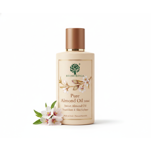 Huile d'amande pure pressée à froid RedMoringa's 200ml, formule naturelle multi-usage, absorption rapide, OEM, marque privée, Nourishment Italy - Product Image 1